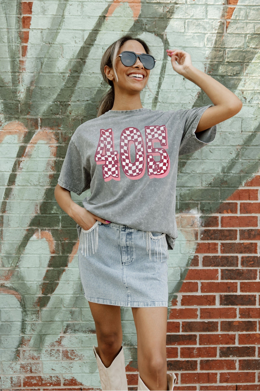 OKLAHOMA SOONERS IN THE CODE OVERSIZED CREWNECK TEE