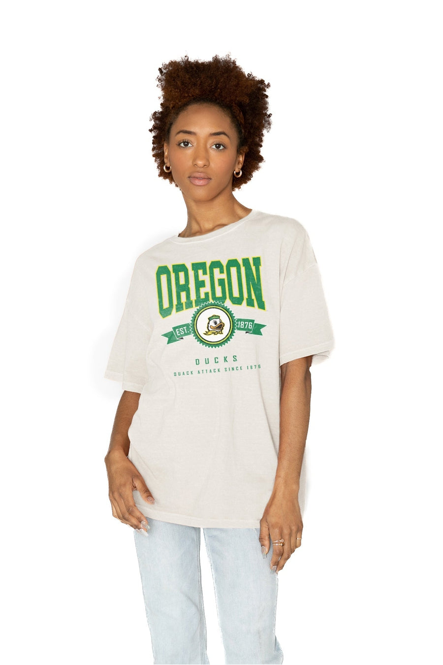 OREGON DUCKS GET GOIN' OVERSIZED CREW NECK TEE