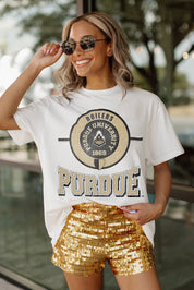 PURDUE BOILERMAKERS BE A CHAMPION OVERSIZED CREWNECK TEE BY MADI PREWETT
