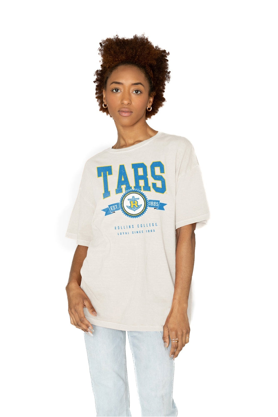 ROLLINS COLLEGE TARS GET GOIN' OVERSIZED CREW NECK TEE