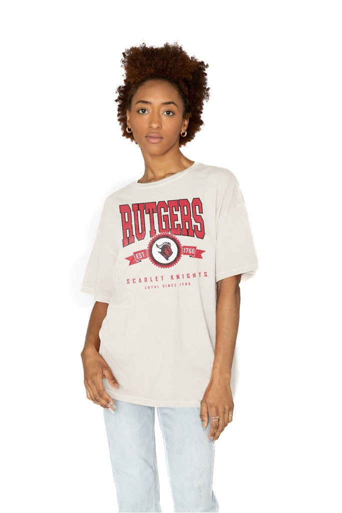 RUTGERS SCARLET KNIGHTS GET GOIN' OVERSIZED CREW NECK TEE