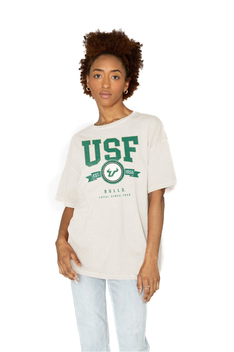 SOUTH FLORIDA BULLS GET GOIN' OVERSIZED CREW NECK TEE