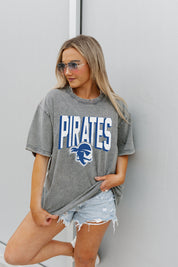 SETON HALL PIRATES SOLID DEFENSE OVERSIZED CREWNECK TEE