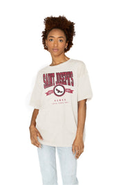 SAINT JOSEPH'S HAWKS GET GOIN' OVERSIZED CREW NECK TEE