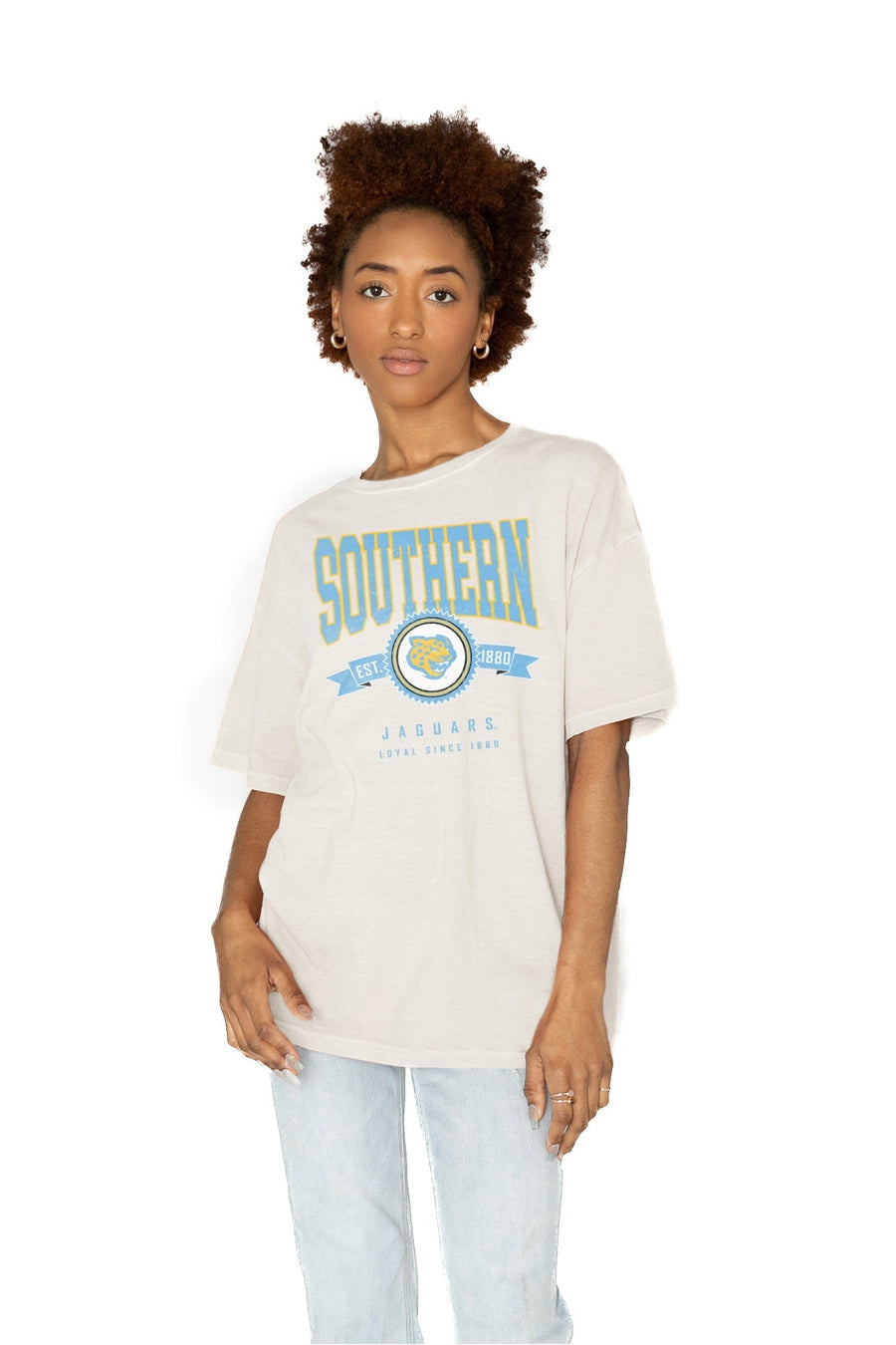 SOUTHERN JAGUARS GET GOIN' OVERSIZED CREW NECK TEE