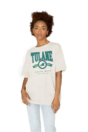 TULANE GREEN WAVE GET GOIN' OVERSIZED CREW NECK TEE