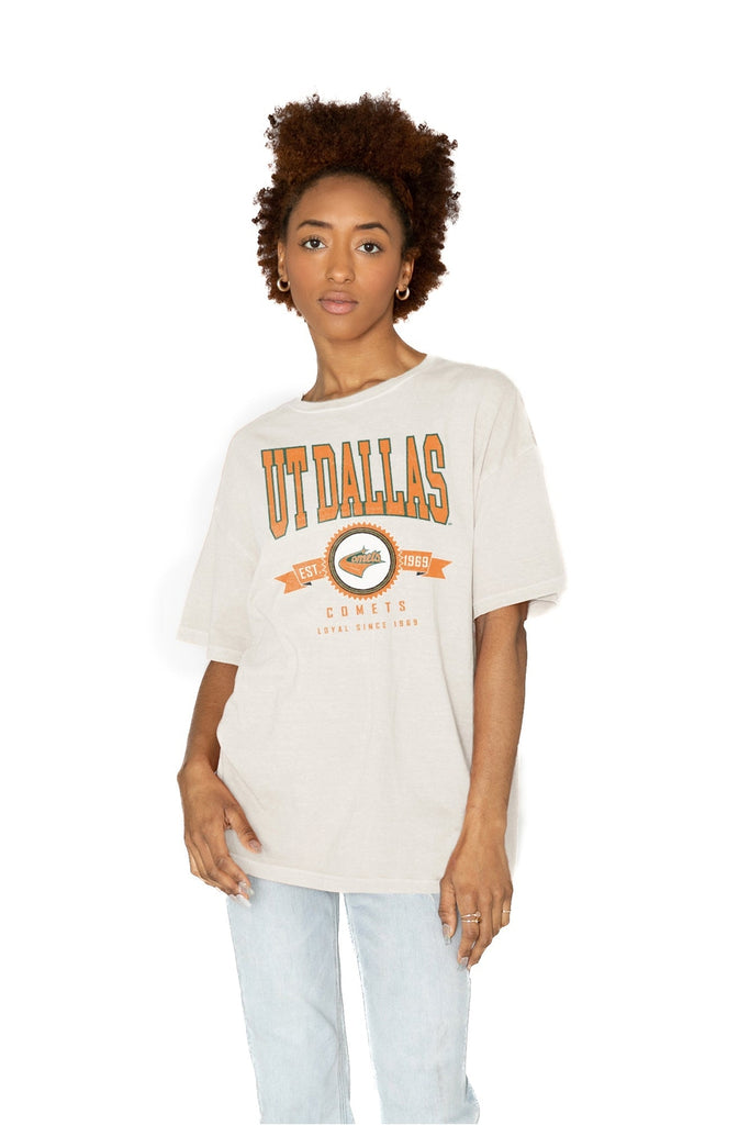TEXAS AT DALLAS COMETS GET GOIN' OVERSIZED CREW NECK TEE
