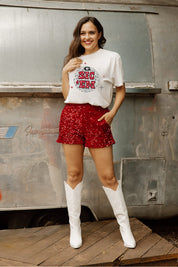 GEORGIA BULLDOGS IT'S A PARTY OVERSIZED CREWNECK TEE