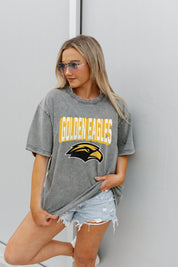 SOUTHERN MISS GOLDEN EAGLES SOLID DEFENSE OVERSIZED CREWNECK TEE