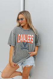 VIRGINIA CAVALIERS SOLID DEFENSE OVERSIZED CREWNECK TEE