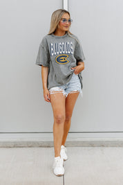 WISCONSIN-EAU CLAIRE BLUGOLDS SOLID DEFENSE OVERSIZED CREWNECK TEE
