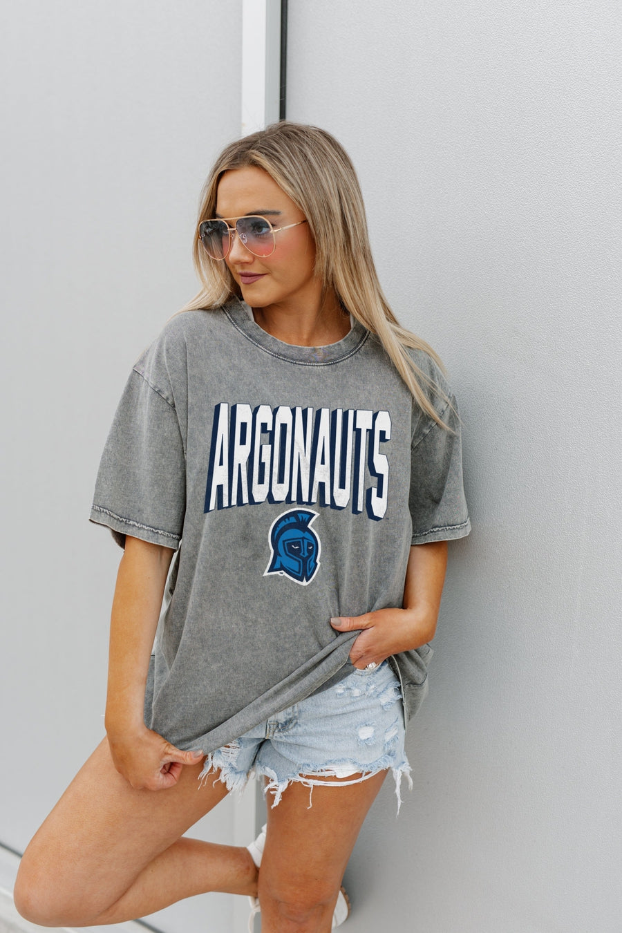 WEST FLORIDA ARGONAUTS SOLID DEFENSE OVERSIZED CREWNECK TEE