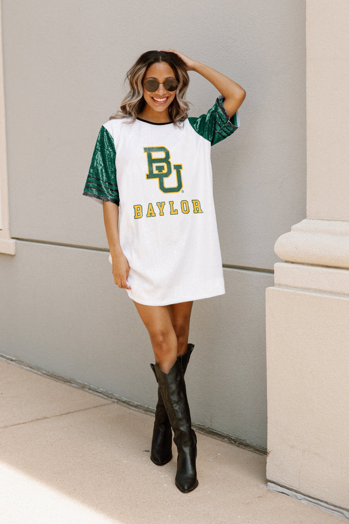 BAYLOR BEARS CHIC CHAMPS FULL SEQUIN JERSEY DRESS