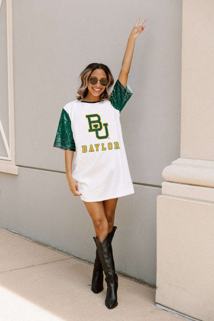 BAYLOR BEARS CHIC CHAMPS FULL SEQUIN JERSEY DRESS