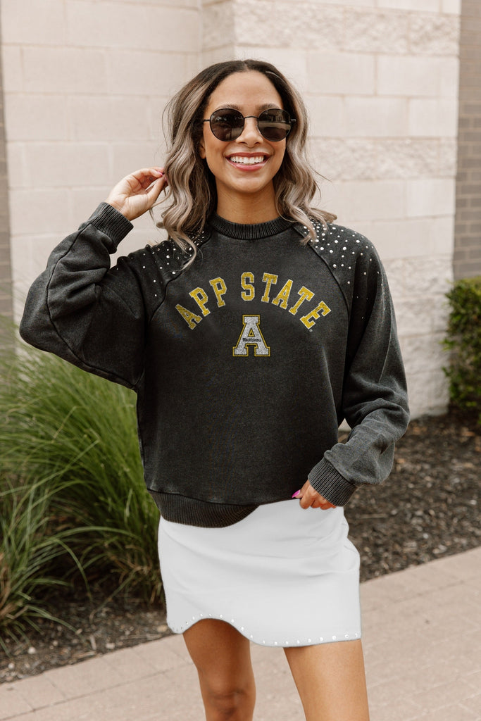 APPALACHIAN STATE MOUNTAINEERS DON'T BLINK VINTAGE STUDDED PULLOVER