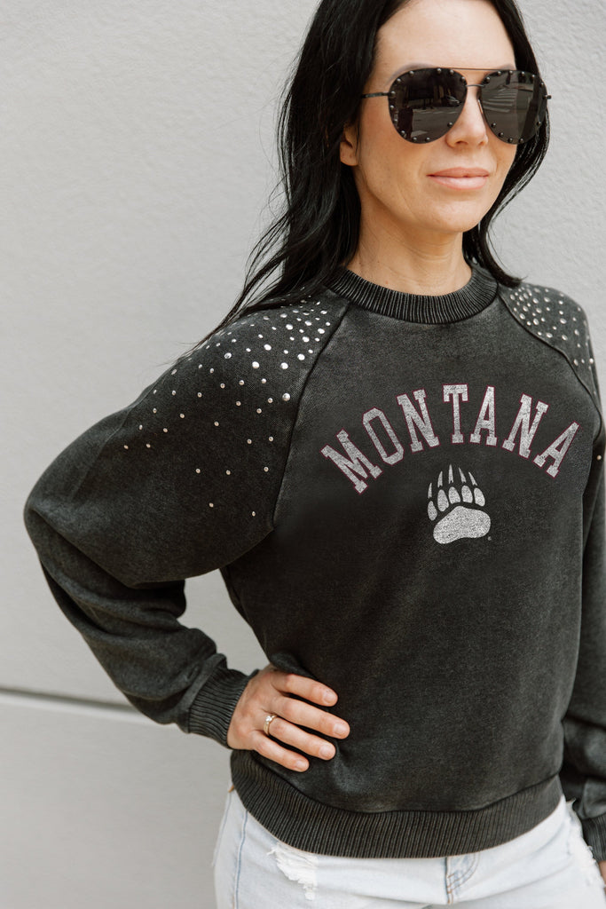 MONTANA GRIZZLIES DON'T BLINK VINTAGE STUDDED PULLOVER