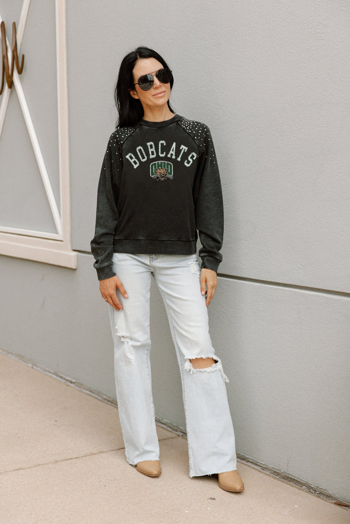 OHIO BOBCATS DON'T BLINK VINTAGE STUDDED PULLOVER