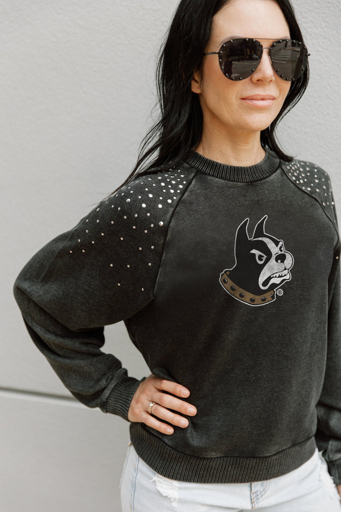 WOFFORD COLLEGE TERRIERS DON'T BLINK VINTAGE STUDDED PULLOVER