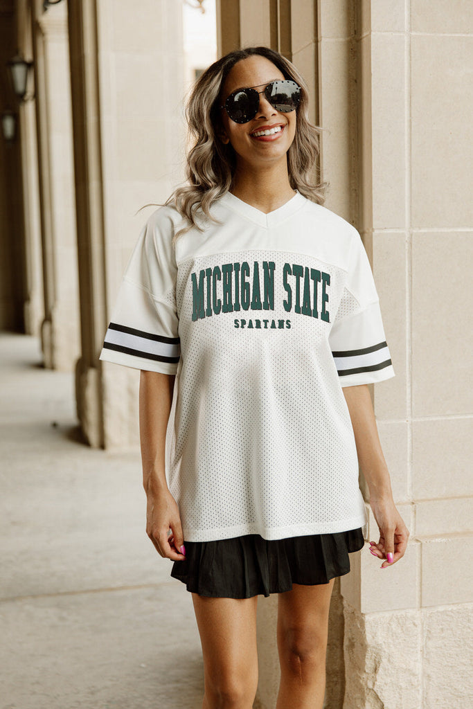 MICHIGAN STATE SPARTANS OPTION PLAY ICONIC OVERSIZED FASHION JERSEY