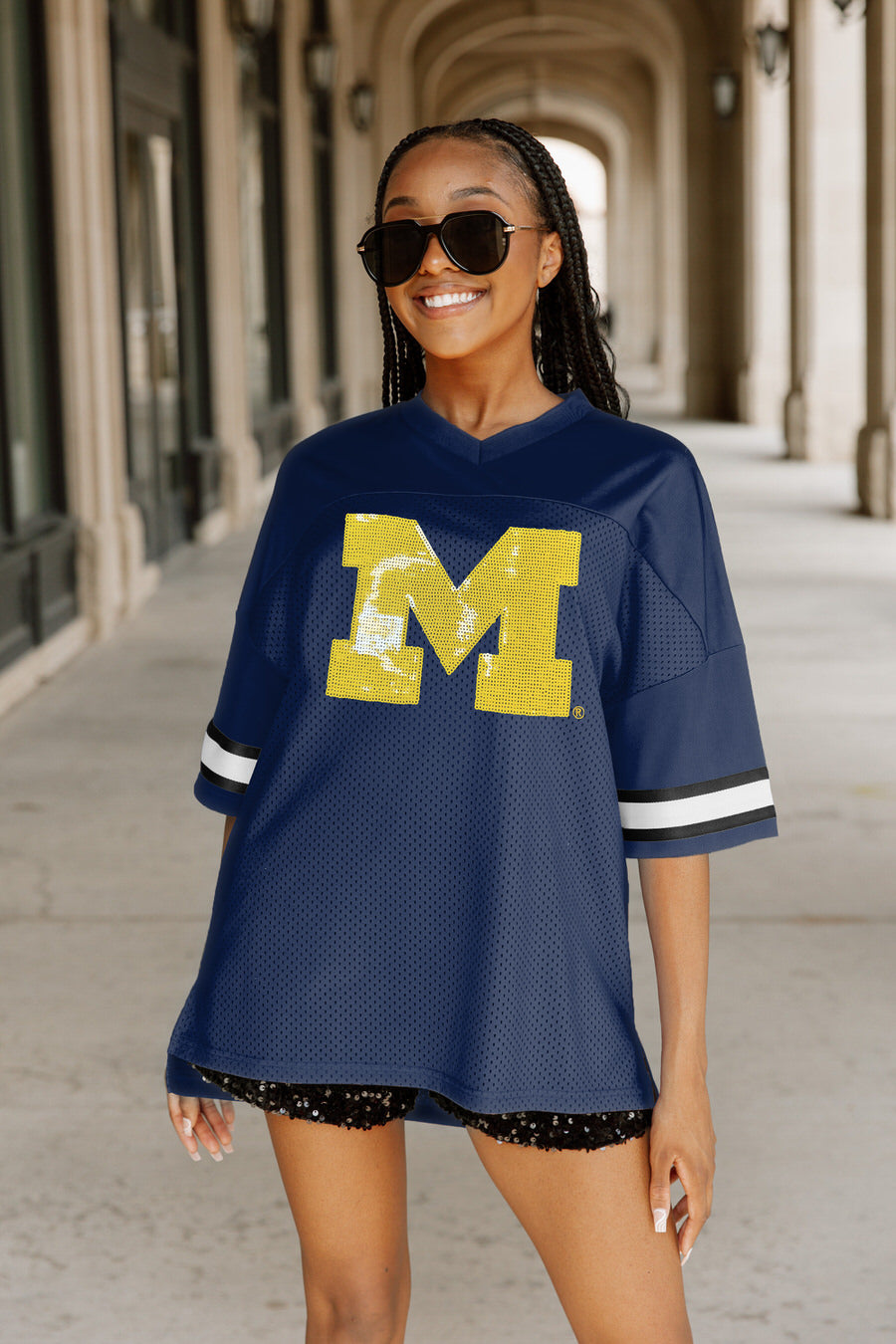 MICHIGAN WOLVERINES ROOKIE MOVE ICONIC OVERSIZED FASHION JERSEY