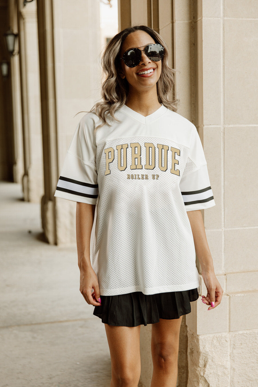 PURDUE BOILERMAKERS OPTION PLAY ICONIC OVERSIZED FASHION JERSEY