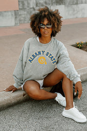 ALBANY STATE GOLDEN RAMS PLAY THE GAME FADED WASH PULLOVER