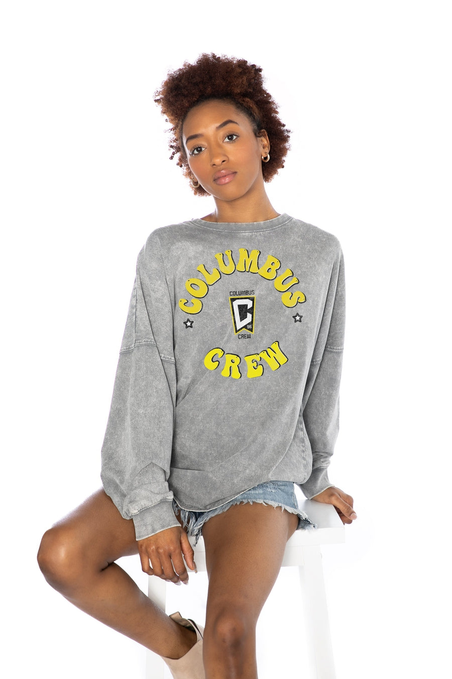 COLUMBUS CREW SC SHOOTING STARS FADED WASH PULLOVER