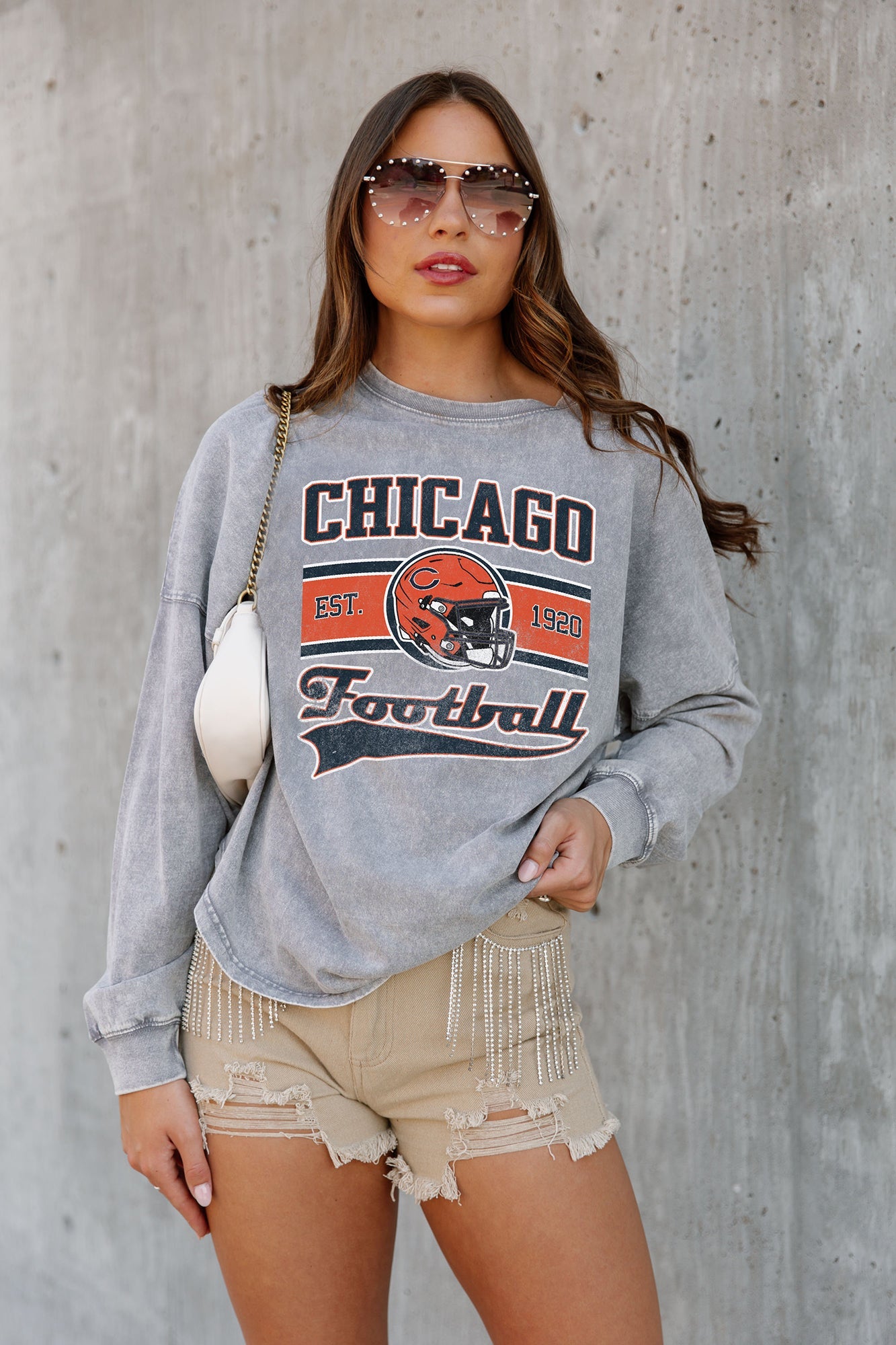 grey chicago bears sweatshirt