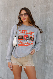 CLEVELAND BROWNS NO TIMEOUTS FADED WASH PULLOVER