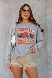 CLEVELAND BROWNS NO TIMEOUTS FADED WASH PULLOVER