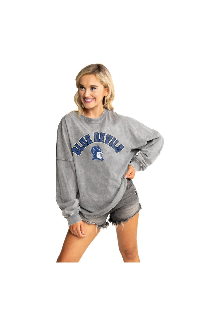 DUKE BLUE DEVILS PLAY THE GAME FADED WASH PULLOVER