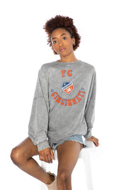 FC CINCINNATI SHOOTING STARS FADED WASH PULLOVER