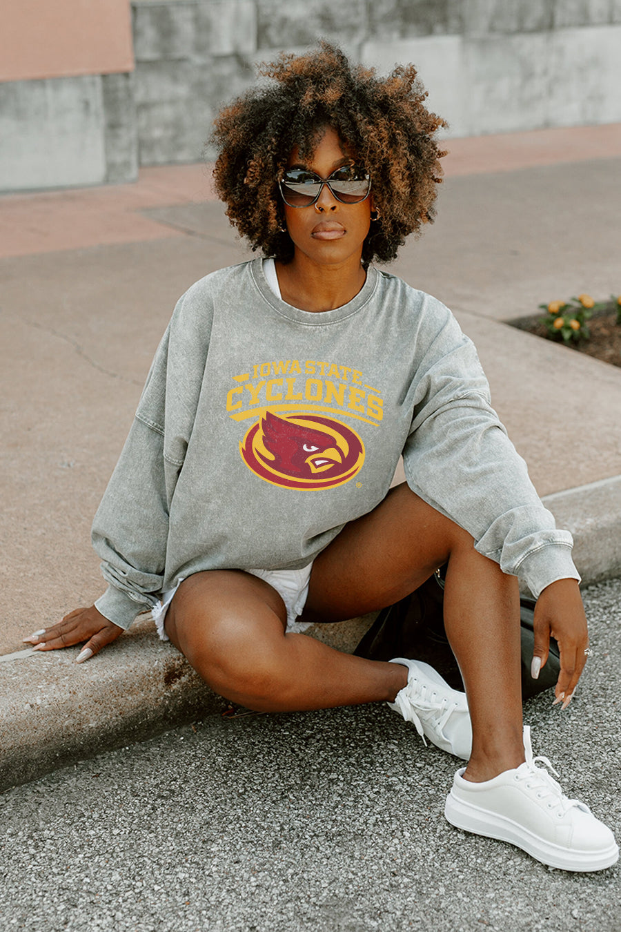 IOWA STATE CYCLONES Play The Game Faded Wash Pullover
