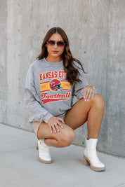 KANSAS CITY CHIEFS NO TIMEOUTS FADED WASH PULLOVER