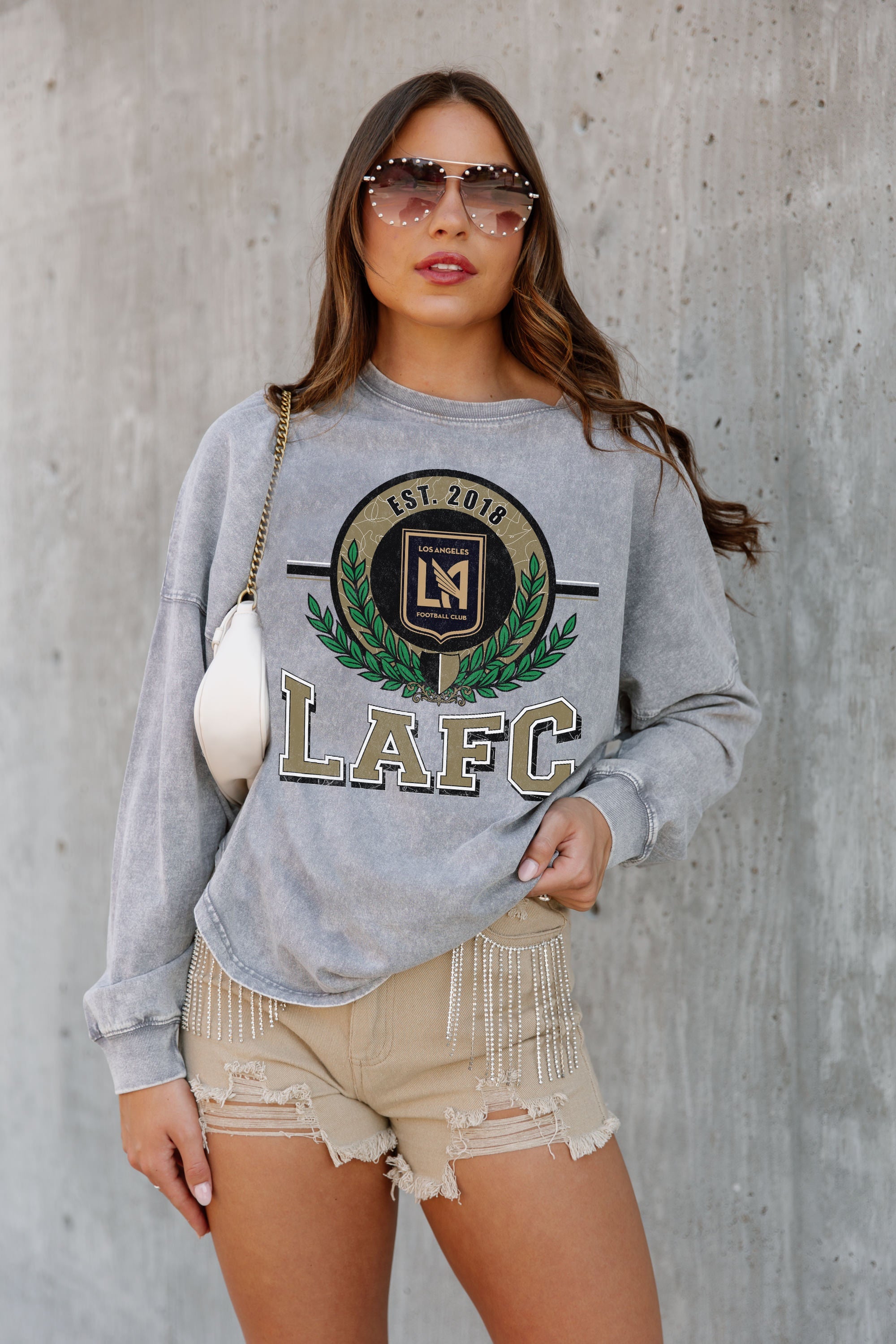 LOS ANGELES FC GOAL ORIENTED FADED WASH PULLOVER