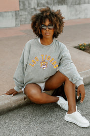 LSU TIGERS Play The Game Faded Wash Pullover