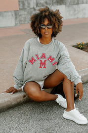 MIAMI OF OHIO REDHAWKS Play The Game Faded Wash Pullover