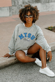 MIDDLE TENNESSEE STATE BLUE RAIDERS Play The Game Faded Wash Pullover