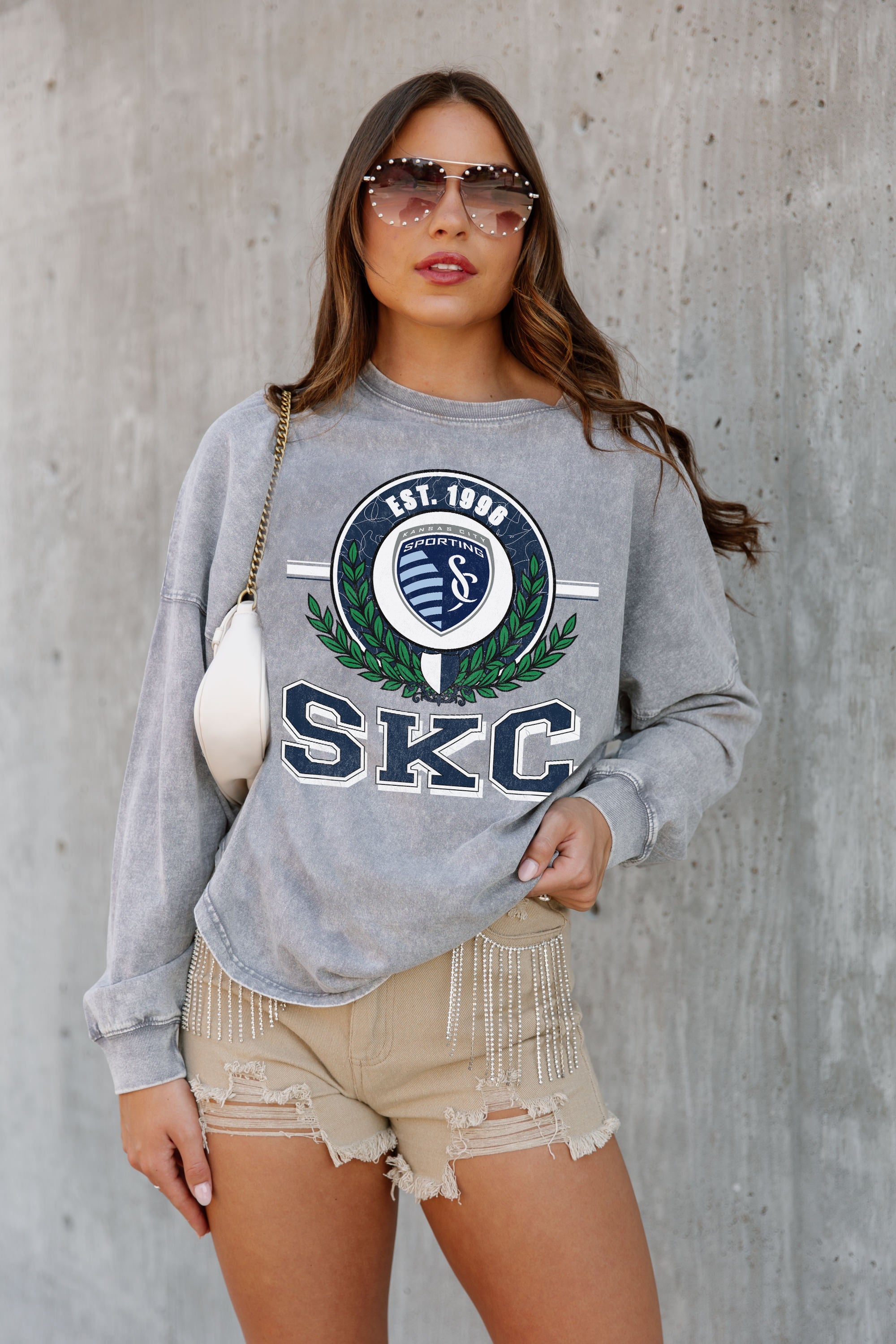 SPORTING KANSAS CITY GOAL ORIENTED FADED WASH PULLOVER