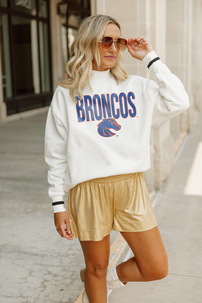 BOISE STATE BRONCOS STYLE FORCE MOCK PULLOVER