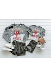BOSTON COLLEGE EAGLES Upcycle And Vintage Faded Wash Pullover