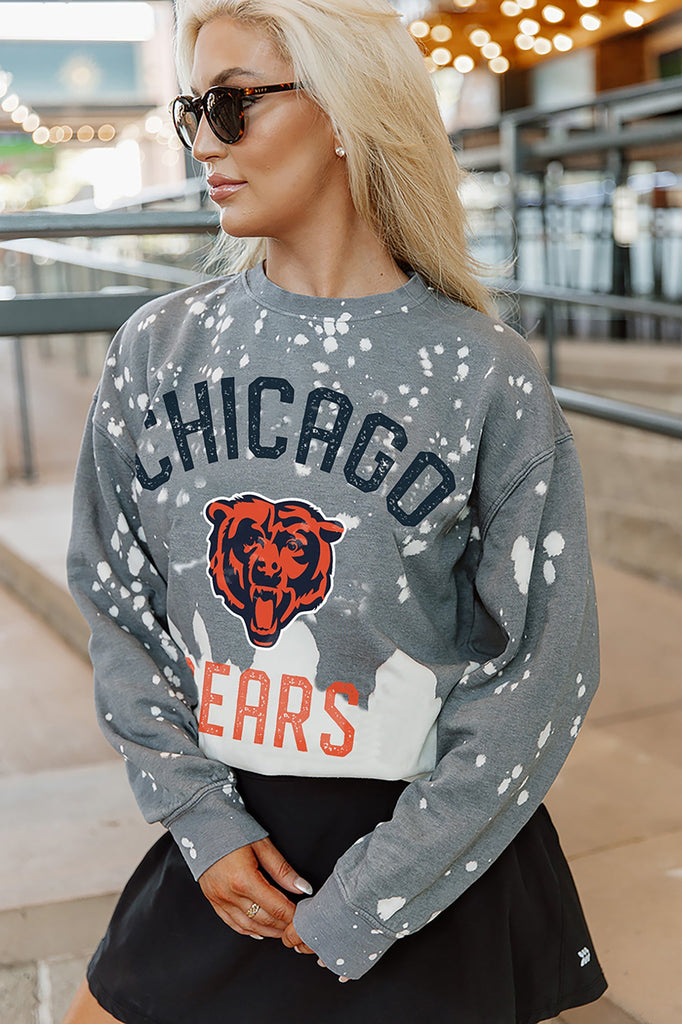 CHICAGO BEARS COIN TOSS LONG SLEEVE FRENCH TERRY CREWNECK PULLOVER