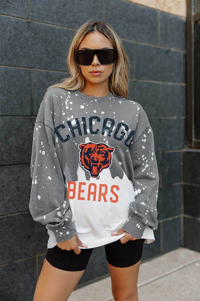 CHICAGO BEARS COIN TOSS LONG SLEEVE FRENCH TERRY CREWNECK PULLOVER