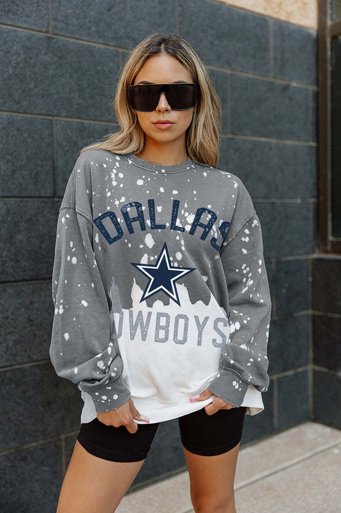 DALLAS COWBOYS COIN TOSS LONG SLEEVE FRENCH TERRY CREWNECK PULLOVER