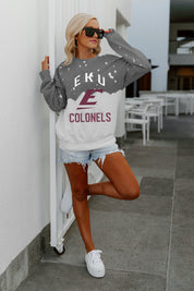EASTERN KENTUCKY COLONELS Upcycle And Vintage Faded Wash Pullover-