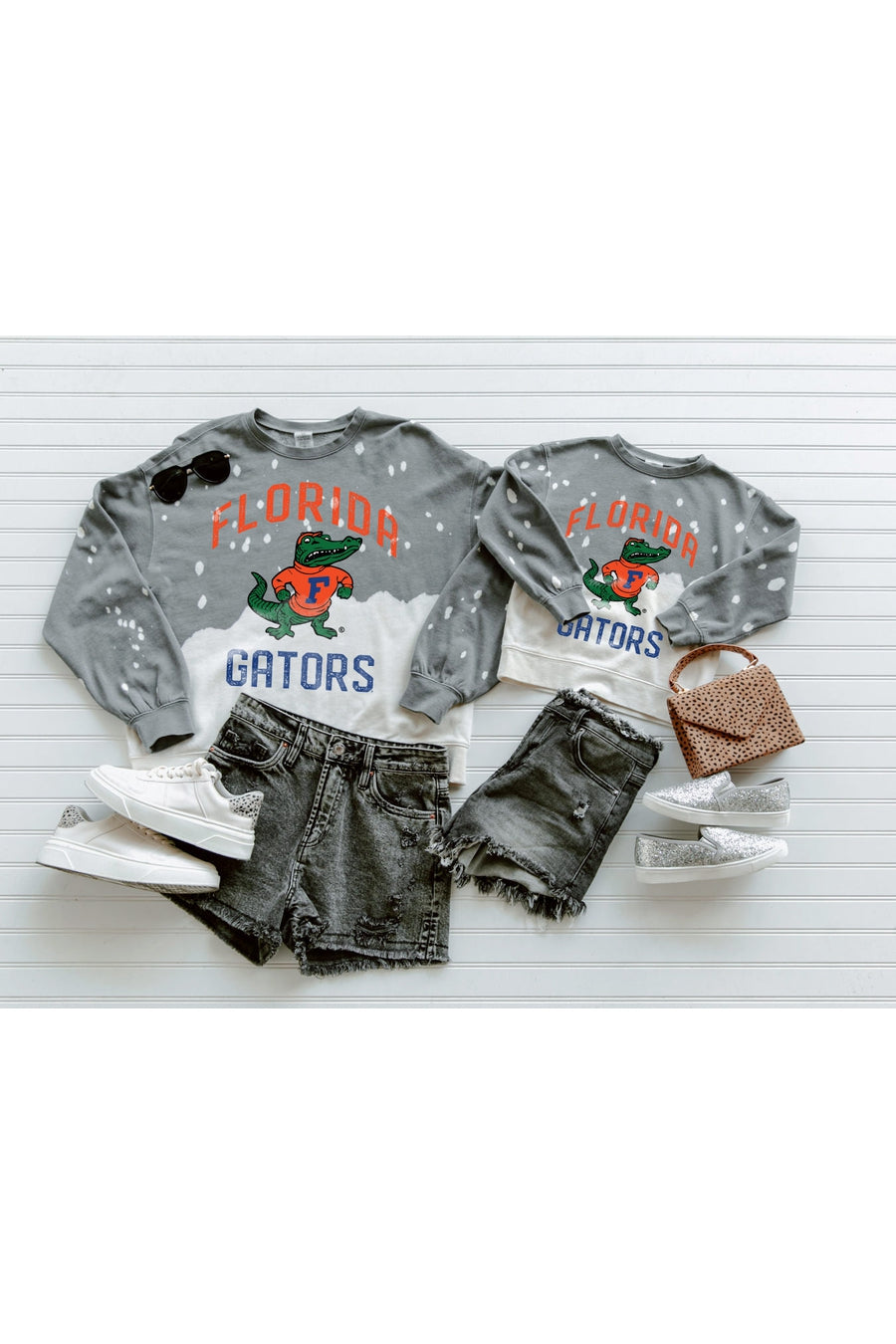 FLORIDA GATORS Upcycle And Vintage Faded Wash Pullover-
