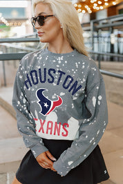HOUSTON TEXANS COIN TOSS LONG SLEEVE FRENCH TERRY CREWNECK PULLOVER