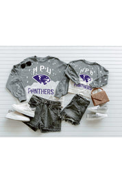 ILLINOIS FIGHTING ILLINI Upcycle And Vintage Faded Wash Pullover-