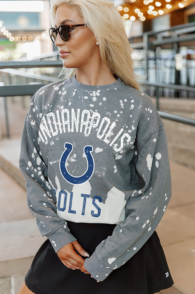 INDIANAPOLIS COLTS COIN TOSS LONG SLEEVE FRENCH TERRY CREWNECK PULLOVER