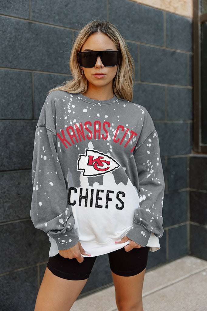 KANSAS CITY CHIEFS COIN TOSS LONG SLEEVE FRENCH TERRY CREWNECK PULLOVER